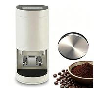 Prensa eléctrica para espresso de 58 mm Prensa automática para café Presión ajustable de 5 a 30 kg De 1 a 3 tiempos de prensado ajustables(White,Plainweave)