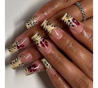 Prensa en las uñas uñas falsas pegamento pegamento en las uñas falso acrílico Artista falso para Diys Art Desig Prensas Ataúd de uñas almendra clavo francés