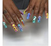 Prensa En Uñas Pegamento Falso Bordado Falso Error de Arte Acrílico Para Diseños De Arte Clínicas De Acrílico Uñas Para Mujeres Claro