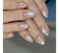 Prensa En Uñas Uñas Falsas Almendras Con Brillo Lentejuelas Diseños Ojos Gatos Varilla Brillante En Uñas Pegamento En Las Uñas Acrílico