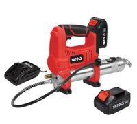 Prensa engrasadora con batería de 18 V, 620 bar, cilindro con batería de 3 Ah y cargador, prensa de batería