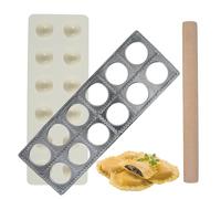Prensa For Raviolis Con 12 Agujeros, Bandeja For Raviolis, Máquina For Hacer Pasta Pelmeni, Compatible Con KitchenAid, Herramienta Cortadora De Pasta, Juego De Moldes For Dumplings