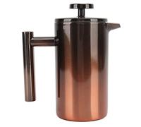 Prensa Francesa de Café de Acero Inoxidable 304 con Doble Pared para Mayor Conservación de Calor, Multiuso para Té y Café, Portátil y Fácil de Limpiar, 600ml, Plateado (350 ml)