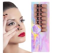 Prensa francesa negra en uñas, juego de uñas postizas - Uñas postizas para mujeres francesas,150X Manicura Prensa sobre Uñas, Uñas Artificiales Usables para Artistas de Uñas, Principiantes, Aficionado