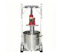 Prensa hidráulica de acero inoxidable con gato, gran capacidad para vinificación casera y procesamiento de verduras
