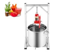 Prensa hidráulica de frutas con cubo de filtro y soporte para uso doméstico, extracción eficiente de jugo de uvas y manzanas