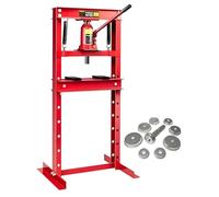 Prensa hidráulica de taller sobre Bati 12T sin manómetro + 9 adaptadores de rodamientos TM/SX0405B+A