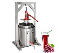 Prensa hidráulica de vino de frutas de acero inoxidable 36L para sidra, vinificación de uva, máquina de prensa manual