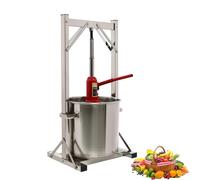Prensa hidráulica manual con construcción de acero inoxidable, fácil de limpiar, para jugo casero de uvas y verduras