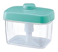 Prensa instantánea de verduras Tsukemono contenedor rectangular fabricado en Japón sin BPA (verde, 2,2 L)