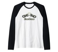 Prensa Libre Cadena Rota Primera Enmienda Libertad Camiseta Manga Raglan