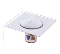 Prensa magnética del pie de la válvula de la cubierta 9.8x9.8x5.5cm del | Base ABS resistente a la corrosión para desagües de 28-75 mm para baño, cocina, balcón, drenaje rápido, antiolor