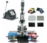 Prensa magnética para Fotos y máquina de Fotos para Nevera de Metal con 100 Juegos de Materiales para Decorar la Nevera y Hacer Manualidades sobre una Superficie de Hierro