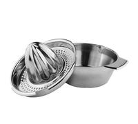 Prensa manual de cítricos - Prensa rotativa de frutas de acero inoxidable | Boquilla doble de fácil limpieza | de de mano, paso para lavavajillas, accesorio de cocina, extracción de limón