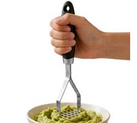 Prensa manual de frijoles - Trituradora de patatas de acero inoxidable, Molino de alimentos en forma de W | Equipo de preparación culinaria de cocina, herramienta de preparación de comidas de calidad