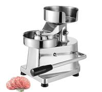Prensa manual de hamburguesas para hamburguesas caseras, acero inoxidable de calibre pesado con hojas de papel, ideal para formar carne en la cocina