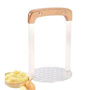 Prensa manual de patatas: mango de madera, dispositivo manual externo de 6 pulgadas, componente de mantenimiento duradero de trituradora de patatas, sujetador sintético de acacia resistente | Herramie