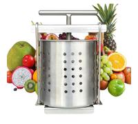 Prensa manual de vino de frutas con mango en T | Exprimidor de verduras de 2,5 L | Prensa de miel y de oliva - para cocineros aficionados, chefs, , reuniones, preparación de alimentos