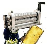 Prensa manual para panales de abeja, molino de rodillos para láminas de cera estampada, rodillo de panal de 280 mm, para la producción de láminas de panal(5.1mm)