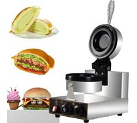 Prensa Panini comercial antiadherente de una sola cabeza, temperatura ajustable de 50 a 300 °C, para hamburguesas, gofres y relleno de helados