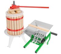 Prensa para frutas mosto bayas 18 litros + triturador molino 7 litros