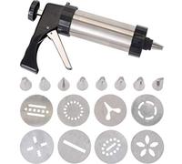 Prensa para Galletas: Juego de 17 Piezas con Discos y Boquillas de Glaseado - Versátil y Fácil de Usar en Aluminio y Polipropileno