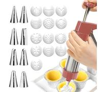 Prensa Para Galletas Spritz,Utensilios de Cocina de Acero Inoxidable para Hornear | Set De Prensa Y Sellos Para Pastelería Y Galletas En Cocina,Pasteles, Tartas, Postres, Familia, Hogar, Fiestas,