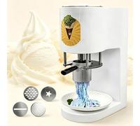 Prensa para hacer helado de espagueti, máquina de fideos de helado de 80 W, con 4 moldes de forma, producción de 28-30 l/hora, para tiendas de postres, restaurantes