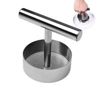 Prensa para hamburguesas, forma para hamburguesa de acero inoxidable, herramienta de cocina resistente multifuncional para preparación de comidas fiestas al aire libre camping