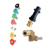 Prensa para lavadora - Juego de spray de alta presión, ABS Stainless Steel Brass Design | Multi Mode Power Washer Sprayer Fitting | Nozzle Tips For Car Detailing Outdoor Garden Driveway
