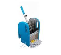 Prensa para Mopas de Metal, Escurridor de Fregona Azul Robusto | Prensa metálica profesional para cubos de fregar estándar, palanca de gran esfuerzo y resistente al calor e higiénica