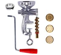 Prensa para pasta fresca con 3 matrices de latón y virola de aluminio | para espaguetis, macarrones y bucatini | Máquina para hacer pasta