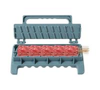 Prensa para pinchos de carne, molde plegable portátil para alimentos uniforme, para barbacoa, para el hogar, parrilla, cocina, picnic, al aire libre, restaurante