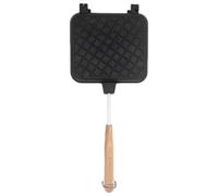 Prensa para sándwiches para acampar - Utensilio de cocina para tostadora de pan para estufa de metal | Molde para freír con borde sellado y agarre desmontable de 27cm con superficie antiadherente