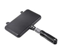 Prensa para sándwiches, Sandwichera, Prensa de metal conductora de calor extraíble antiadherente con bloqueo seguro Máquina para hacer queso a la parrilla de doble cara con mango para acampar en casa