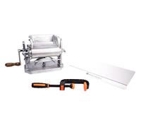 Kit de prensa/máquina para hacer tortillas de maíz - Kit de Prensa/Máquina para hacer Tortillas de Maíz - Fácil operación con una sola mano, abrazadera de liberación rápida, máquina GONZALEZ, guía de