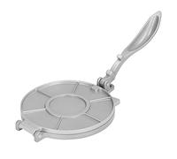 Prensa para tortillas de aleación de aluminio resistente al óxido de 7,7 pulgadas, fabricante de quesadillas de alta resistencia en color plateado con diseño basado en el principio