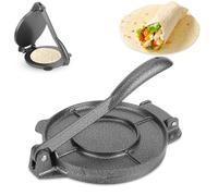 Prensa para tortillas, máquina para hacer tortillas y roti de aleación de aluminio de 6,5 pulgadas, máquina para hacer tortillas y quesadillas con mango plegable para tortillas de masa