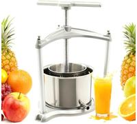 Prensa para vino de frutas, exprimidor de sidra de acero inoxidable de, prensa hidráulica para extraer uvas, bayas y verduras, máquina comercial para hacer zumos of(Size:6L)