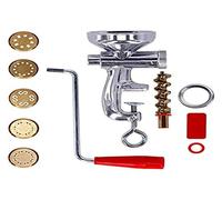 Prensa Pasta Fresca con 5 Tiras para Espaguetis, Macarrones, Bucatini, Caserecce y Guitarra | guardapolvo y virola de aluminio | Máquina para hacer pasta