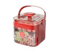 Prensa rejillas de hielo molde for bolas de hielo caja de almacenamiento de hielo de gran capacidad práctico dispositivo de molienda for el hogar,For Home Kitchen Use(Red)