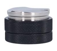 Prensa y distribuidor de café de doble cabezal, herramienta de café de acero inoxidable 2 en 1 con base de 35 mm y 42 mm, prensa negra para portafiltro, uso de barista en casa y (58MM)