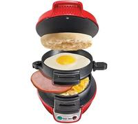 Prensacomercial para hamburguesas,sandwichera de desayuno doble con revestimiento antiadherente extraíble y lavable, completa en 5 minutos,para hacer un panini sándwich hamburguesa