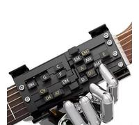 Prensador de acordes de guitarra, ayuda de aprendizaje de cambio de acordes de un solo toque para principiantes, herramienta de entrenamiento para aliviar el dolor de dedos para una práctica suave y