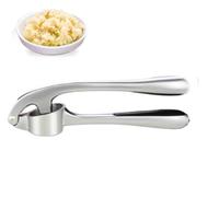 prensador de ajos， Picadora de ajo manual metal, fácil apretar, mango ergonómico limpieza, resistente a la oxidación, apta for lavavajillas