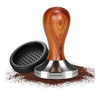 Prensador de café,Café Tamper,Tamper de Acero Inoxidable,Prensador de café 51 MM,Prensador Cafe con Base de Silicona,Prensador Cafe para prensar café Espresso