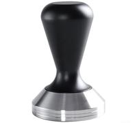 Prensador de espresso con base de acero inoxidable 304 y agarre esmerilado antideslizante para apisonar constantemente en la preparación de café (51 mm, negro)