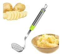 Prensador de patatas de acero inoxidable - Herramienta de cocina para prensar patatas para alimentos resistente | Prensador de patatas manual con mango antideslizante para frijoles, batatas, patatas y
