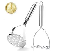 Prensador de Patatas ReaNea de acero inoxidable 2 piezas, Prensa patatas, herramienta de cocina trituradora de papas, utensilios de cocina duraderos para machacador de papas