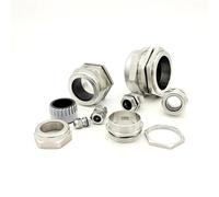 Prensaestopas de acero inoxidable 304 M32 M40 PG25 PG29 PG21 for juntas niqueladas 18-25 mm(3PCS M32 15-22mm)